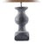 Extra large carved wooden lamp in charcoal finish