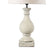 Distressed cream carved belgian style wooden lamp