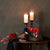 Scottish Christmas style with pheasant, pillar candles and faux flowers