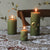 Small Pillar Candle - Olive Green