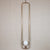 Oblong long slim brass pendant light fitting with exposed bulb